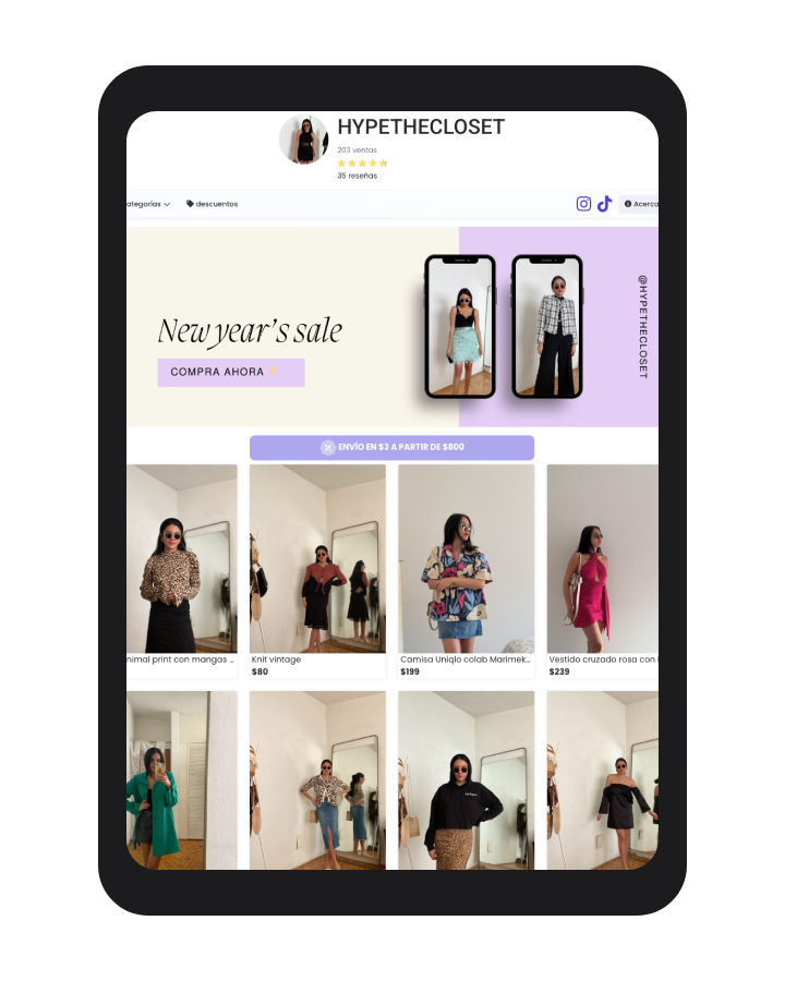 Vista previa de tienda